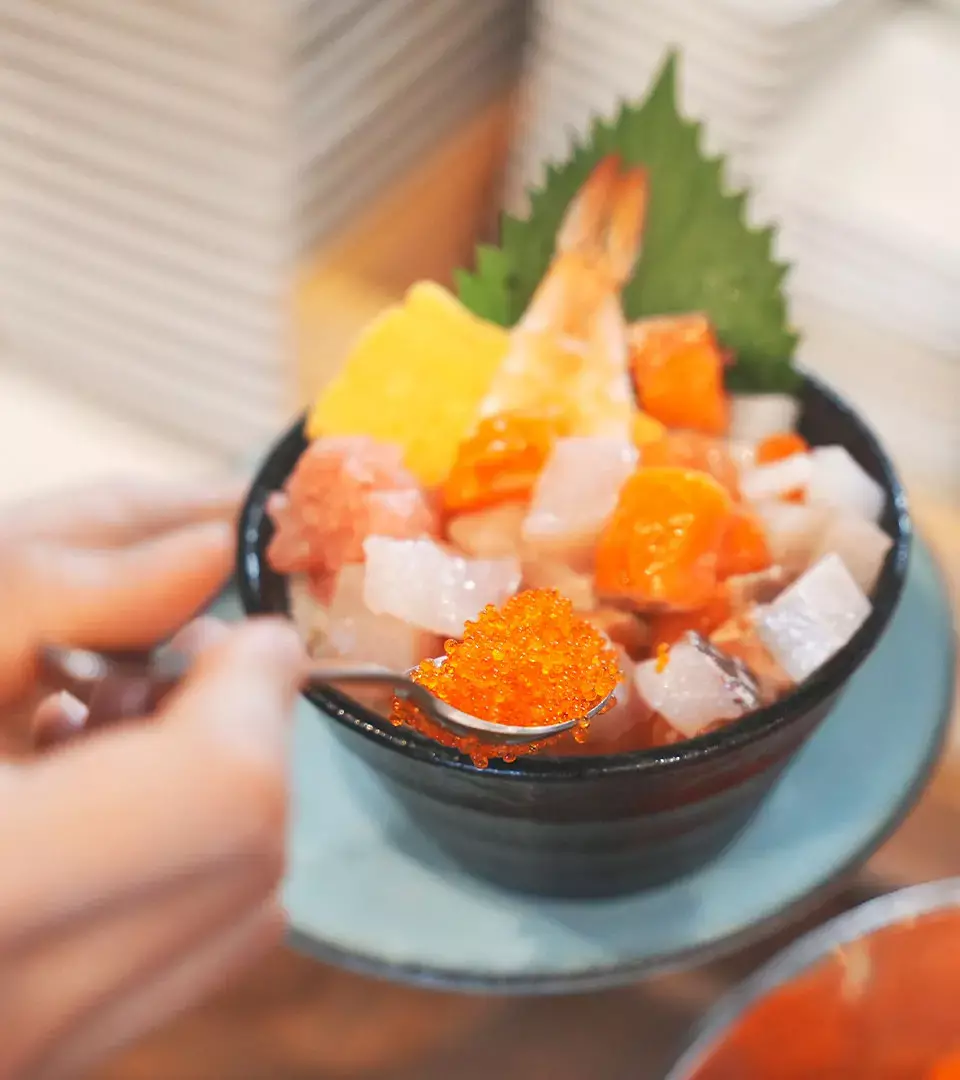 BFHFukuokaNakasu Seafood bowl topping